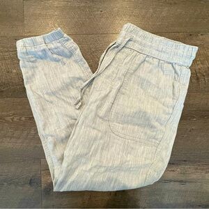 Gap Women’s Light Gray Tapered Leg Loose Fitting Pants Size Medium